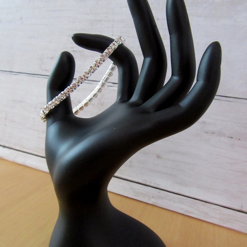 Clear rhinestone stretch tennis bracelet SPARKLE!